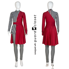 Load image into Gallery viewer, 24 Red Black Gray Long Sleeve Half Jacket Unitards by Creative Costuming & Designs