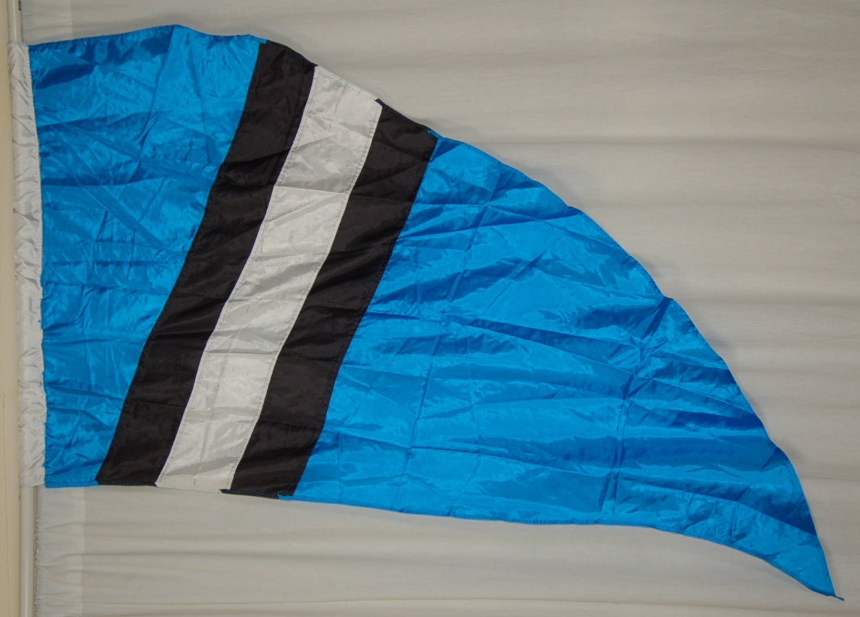 12 Teal Black White Stripe Flags
