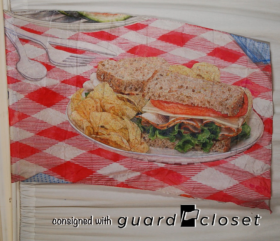 13 varied picnic food Flags