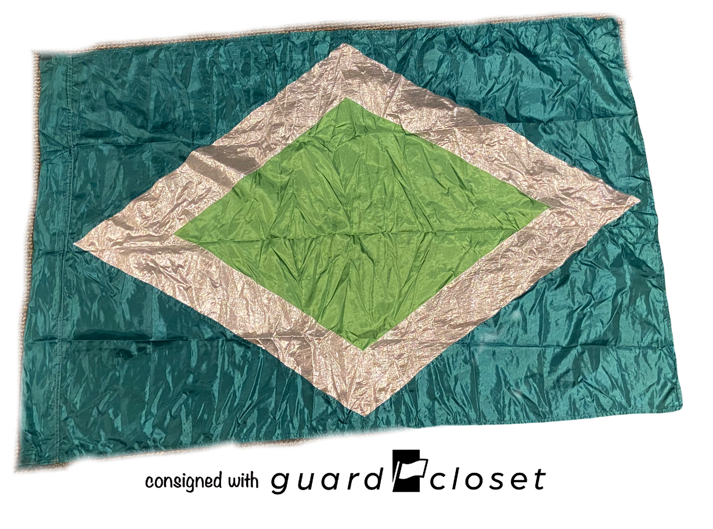 11 green silver diamond flags by Band Shoppe
