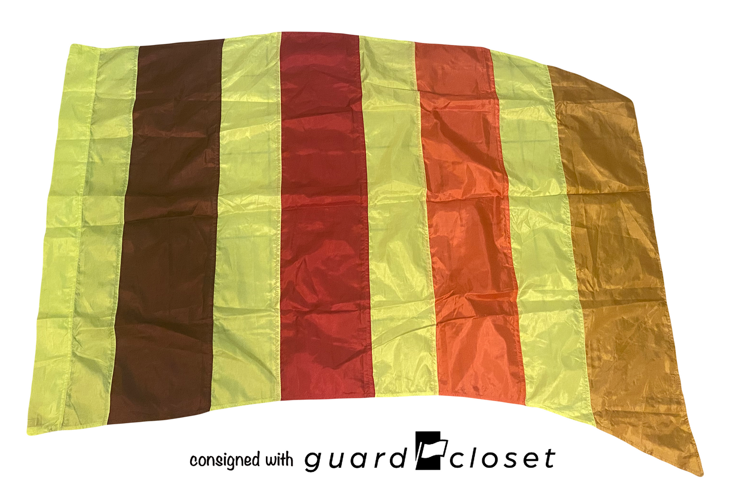 12 green brown orange red vertical stripe flags