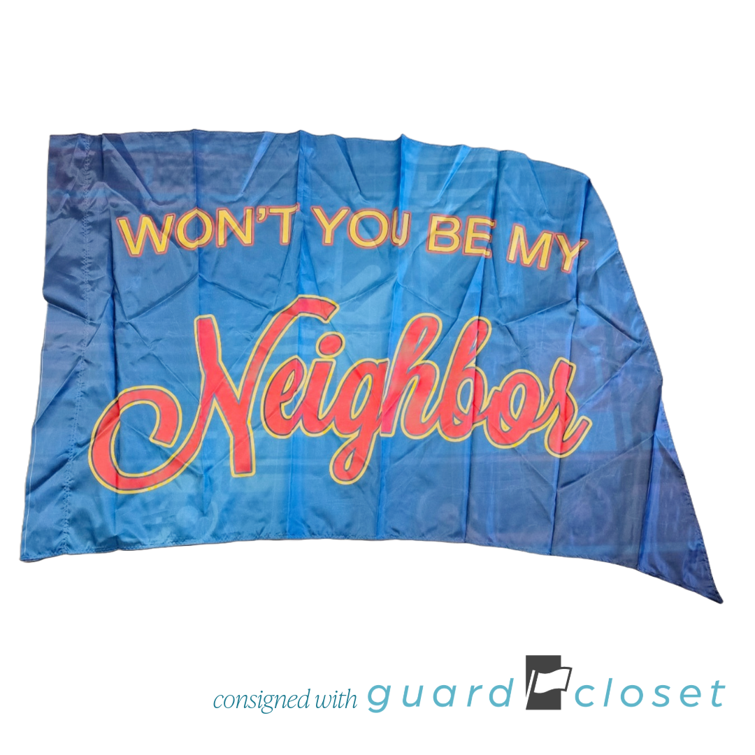 8 Mister Rogers Won't You Be My Neighbor blue flag by Digital Performance Gear