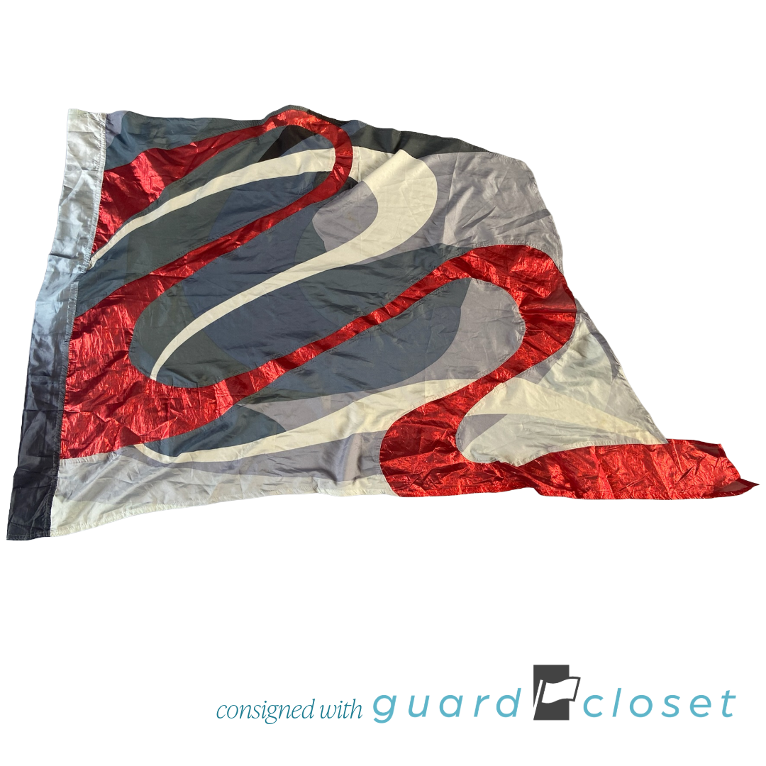 15 Red Gray Swirls Hybrid Flags by StylePlus