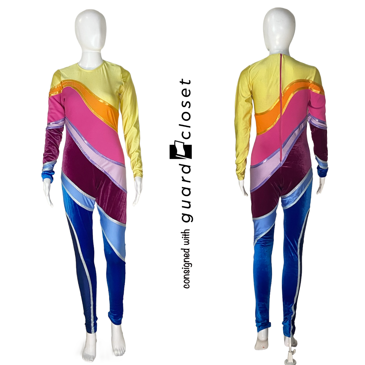 Rainbow Multi Color Long Sleeve Unitards | Creative Costuming & Designs | Set of 12
