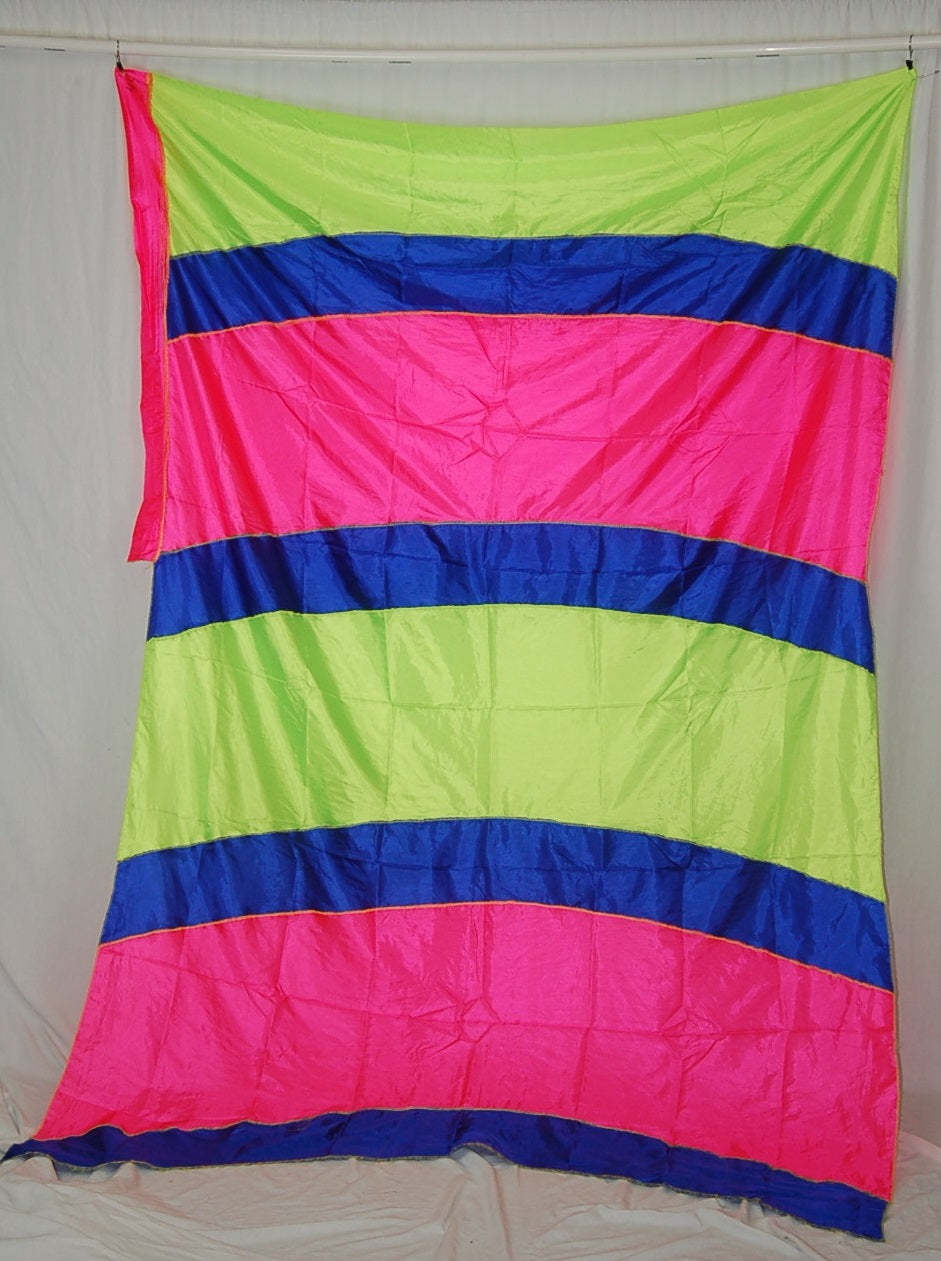 34 neon pink blue green stripe swing flags