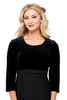 DEVYN (Style #2504) - Scoop Neck, 3/4 Sleeve Velvet Bodice w/ Crepe Skirt
