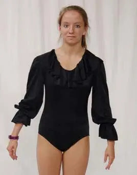 32 black long sleeve Algy leotards bodysuits