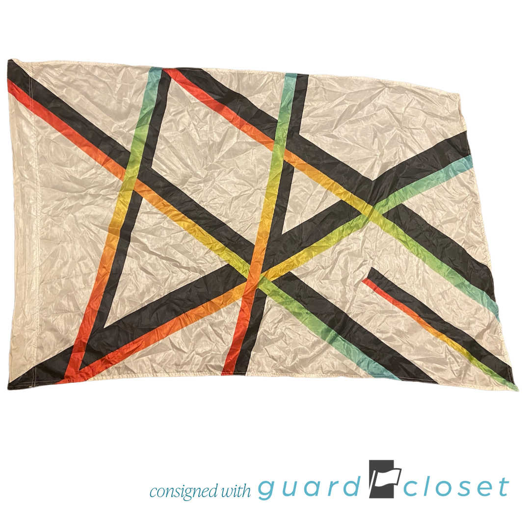 36 White Multi Color Triangle Angle Flags by Field & Floor FX
