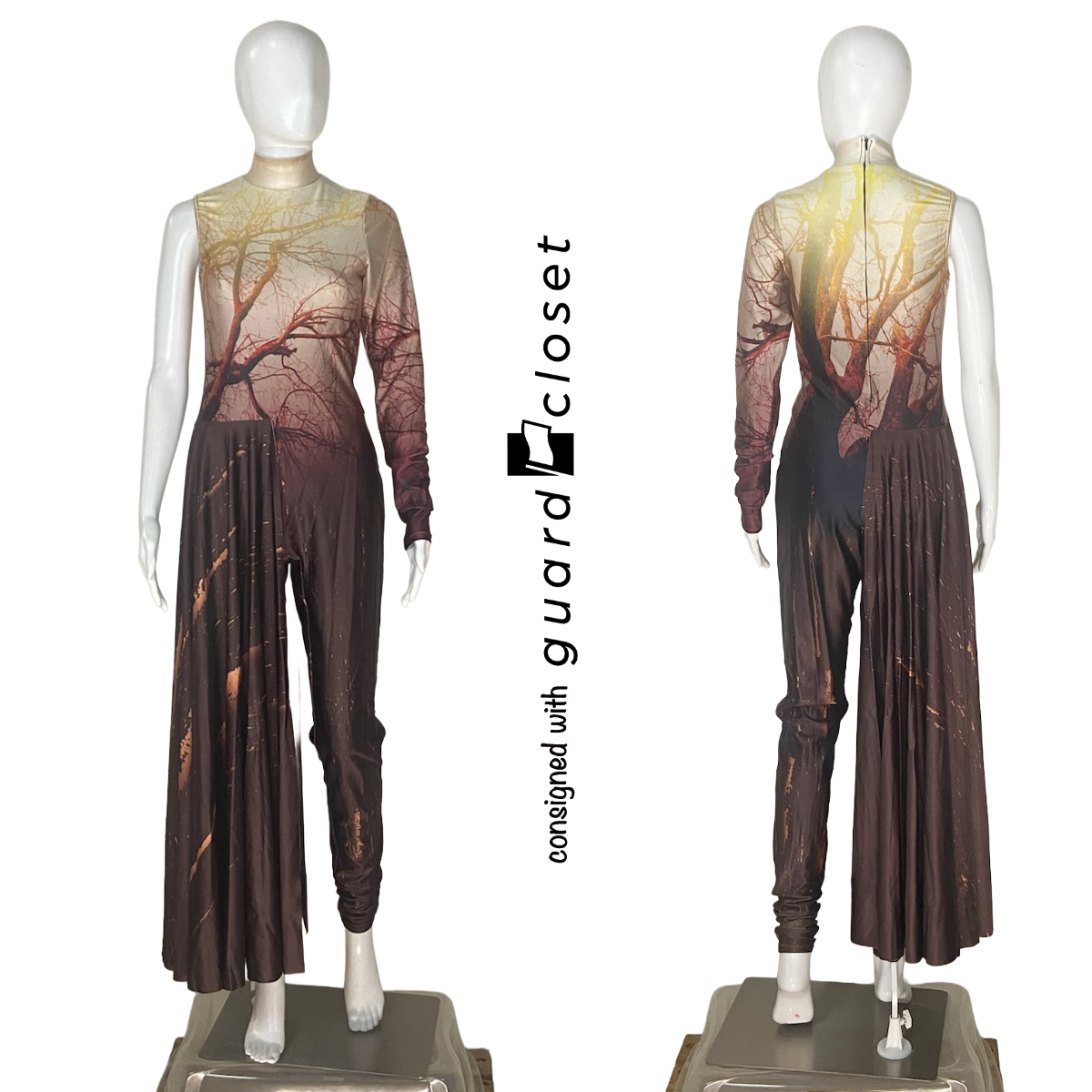 15 Brown Tree Asymmetrical Skirted Unitards by McCormicks