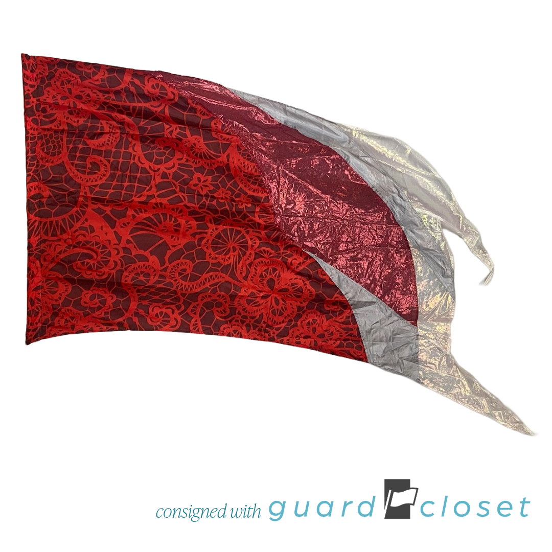 13 Red Lace and Iridescent Flags by McCormicks