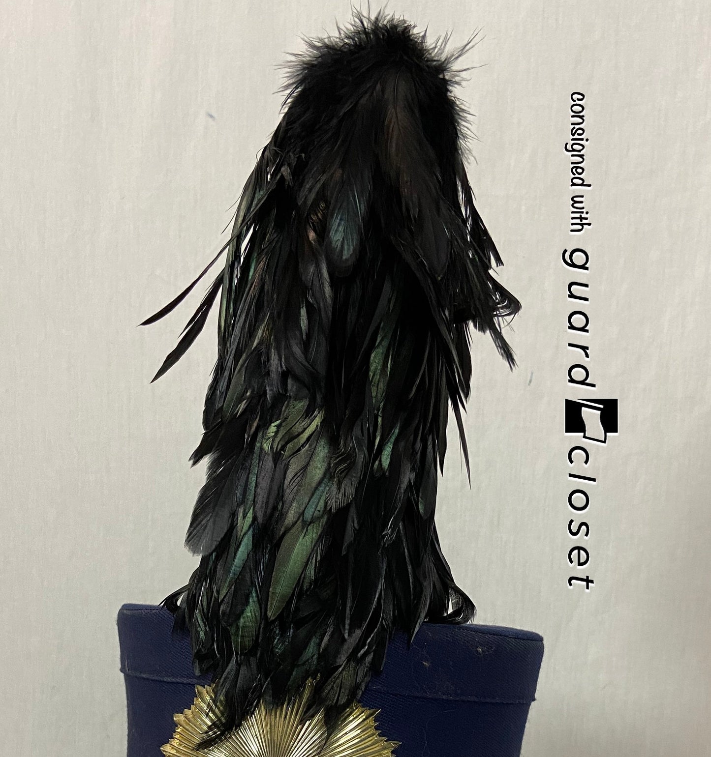 41 black green 9" fountain plumes