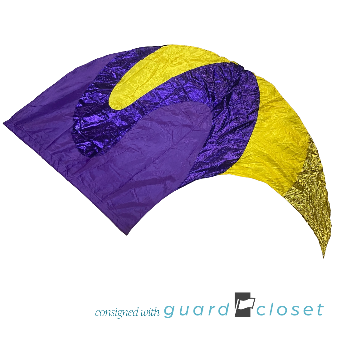 10 Purple Yellow Gold Swing Flags