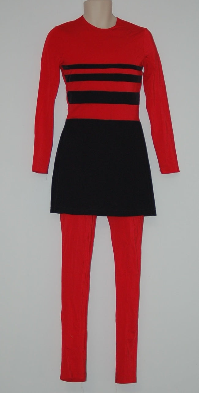 14 Red black Uniforms (one Piece) Style Plus