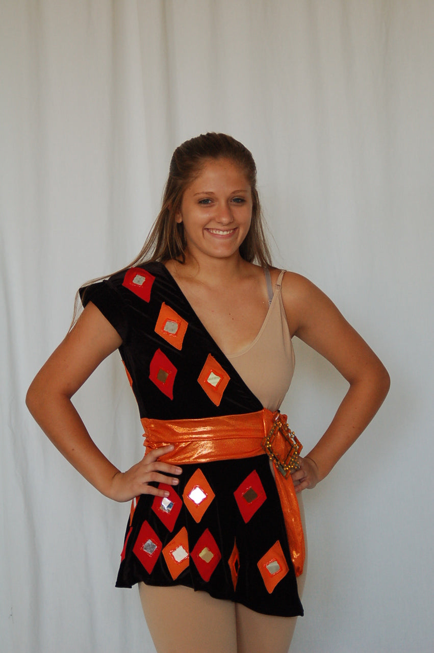30 black orange diamond overlay tops by Fred J. Miller
