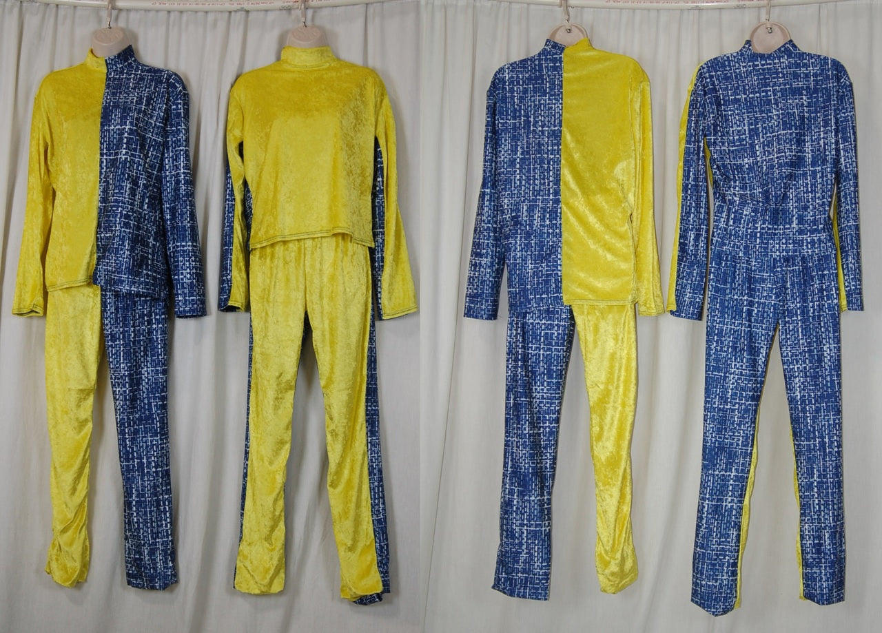 23 Complete 2-piece Yellow Blue Drumline Uniforms