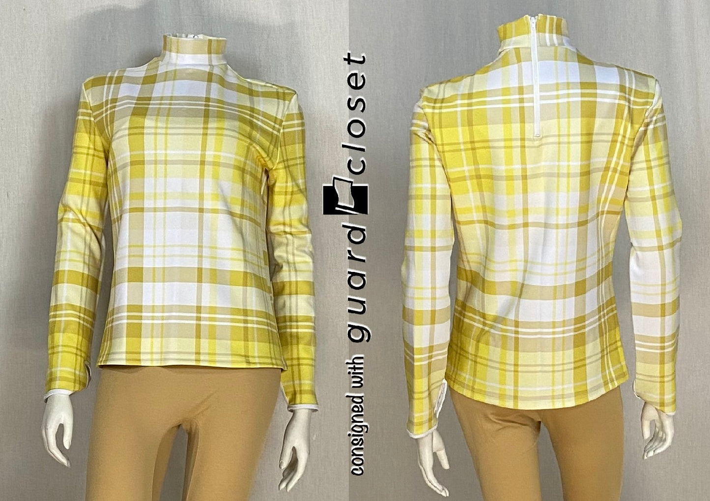 41 yellow plaid performance tops