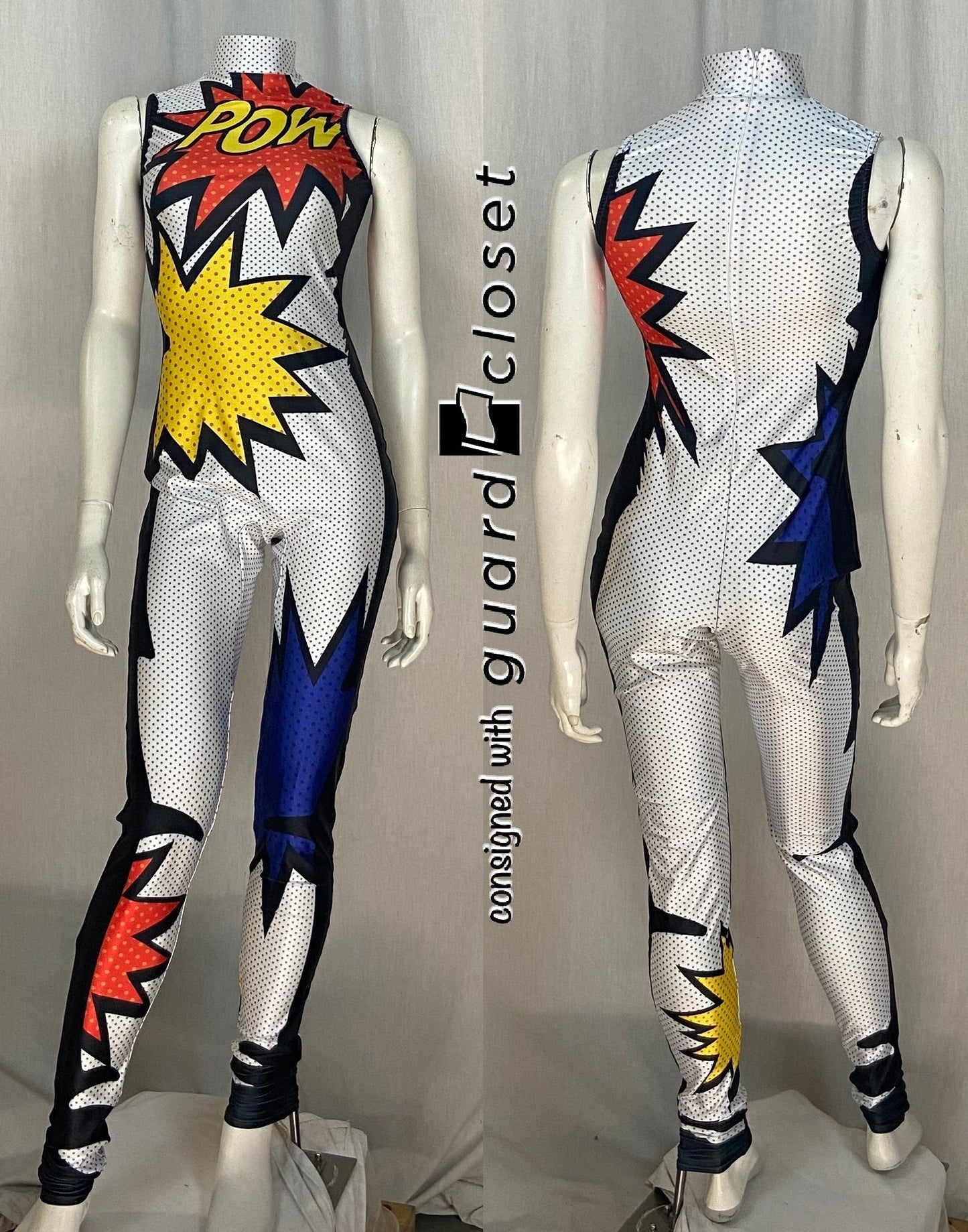 13 pop art comic sleeveless McCormick's unitards