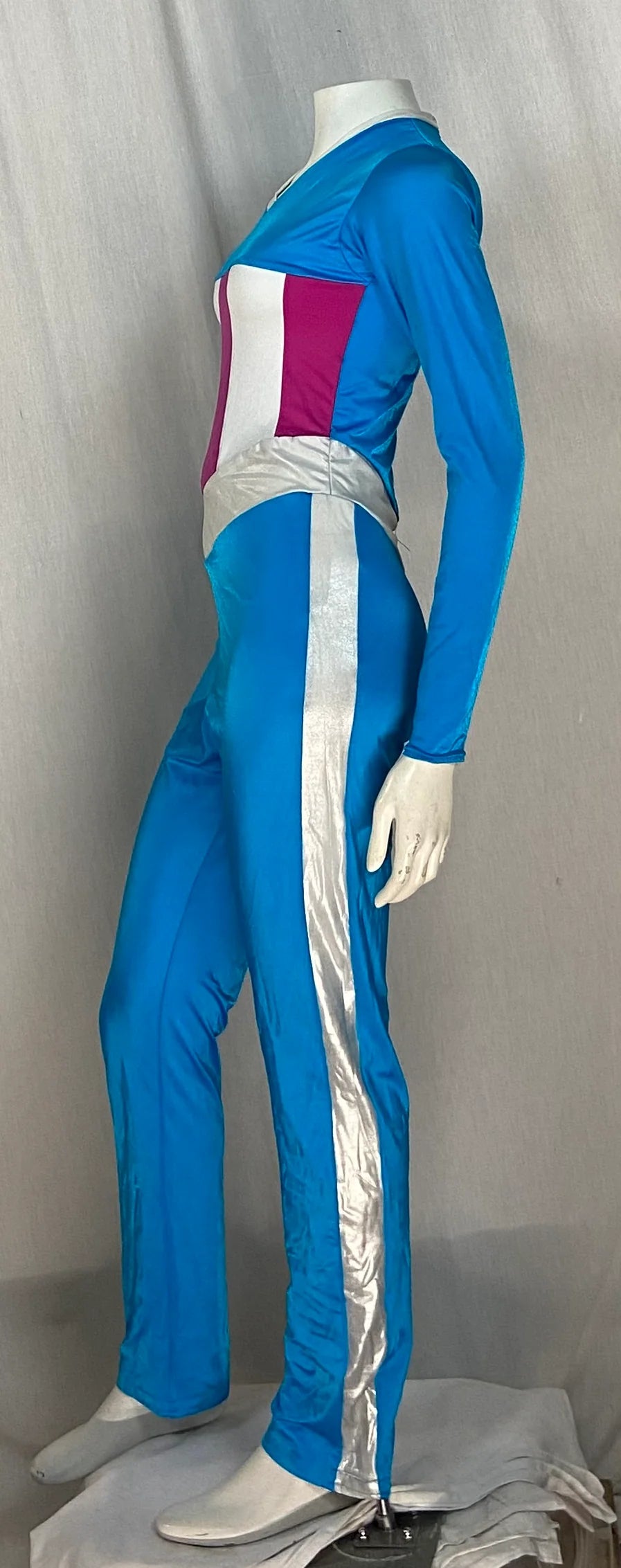 12 blue pink white long sleeve FJM unitards