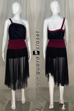 Load image into Gallery viewer, 26 maroon black tops + 21 black skirts Skinz