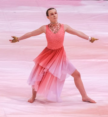 17 Pink Sleeveless Dresses with Built In Leotards by F. J. Miller
