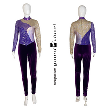 Load image into Gallery viewer, 22 Shades of Purple Long Sleeve Unitards by Creative Costuming & Designs