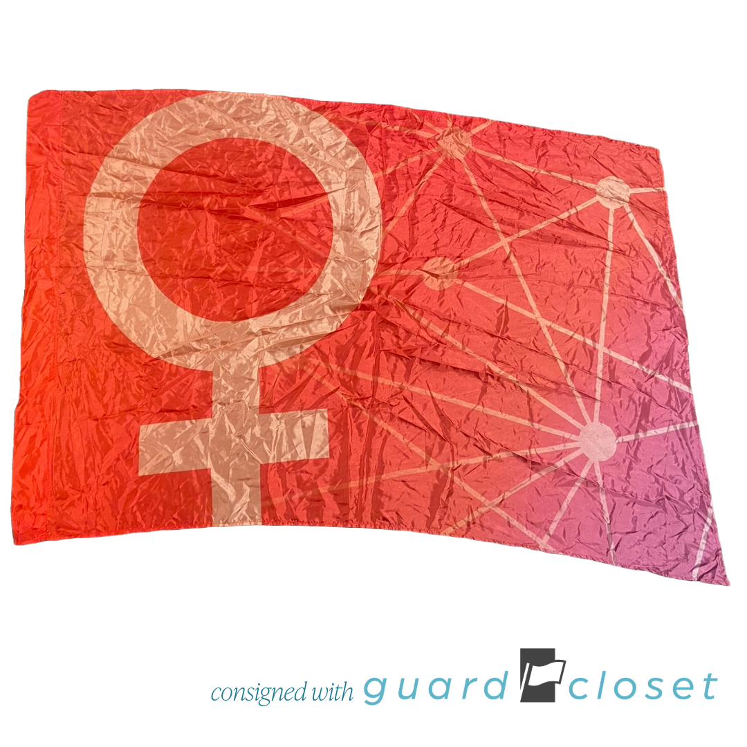9 Red Shaded Female Symbol Flags