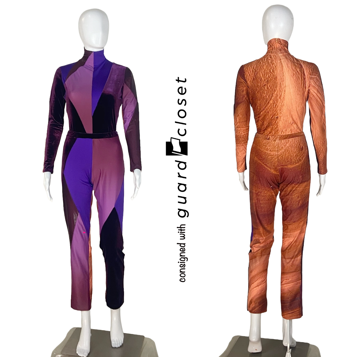 28 Shades of Purple and Orange Long Sleeve Unitards by F. J. Miller