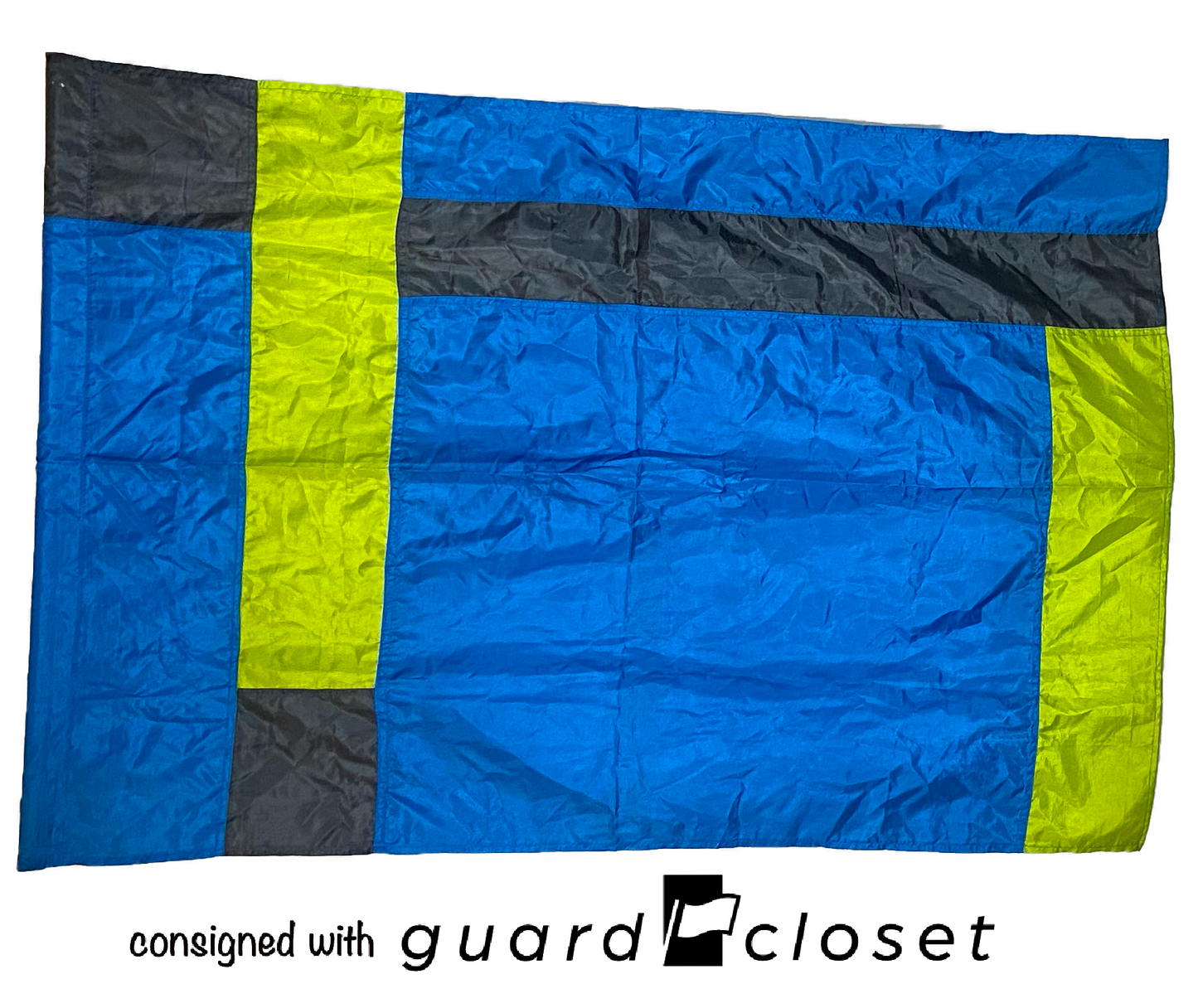6 Blue Green Black Color Block Flags