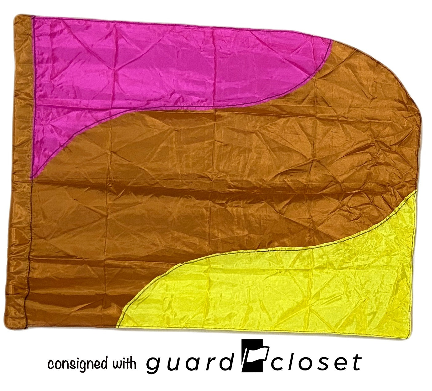 6 pink brown yellow flags
