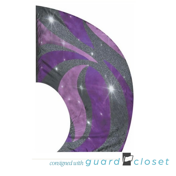 16 Purple Black Super Swing Aurora Flags by StylePlus
