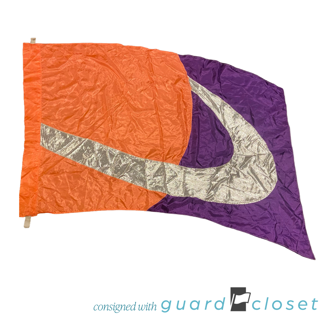 34 Orange Purple Silver Saturn Planet Flags