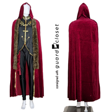 Load image into Gallery viewer, 18 Red Black Damask Long Sleeve Unitard with Coattails by Creative Costuming & Designs