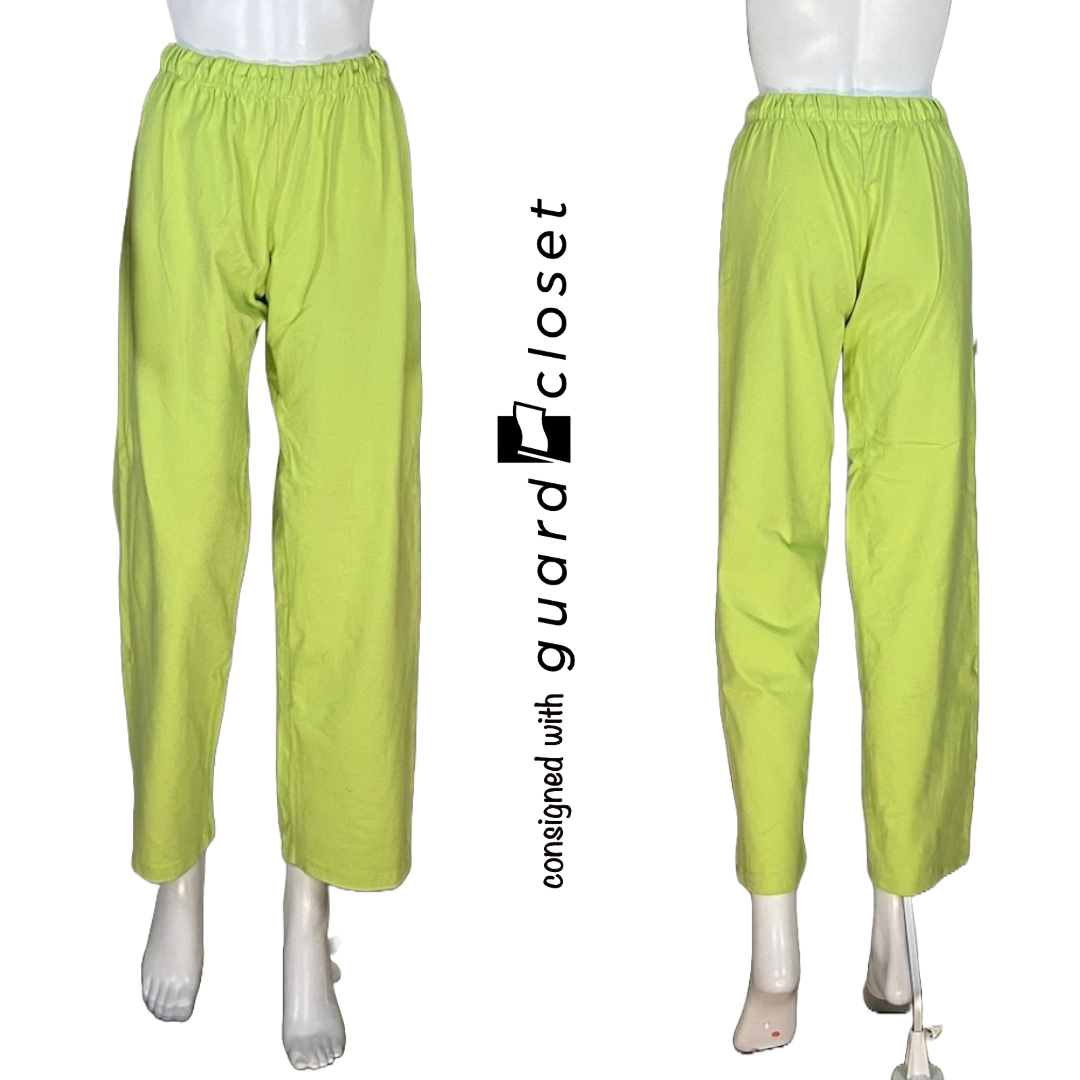 20 Lime Green Drawstring Long Pants by Team Go Figure