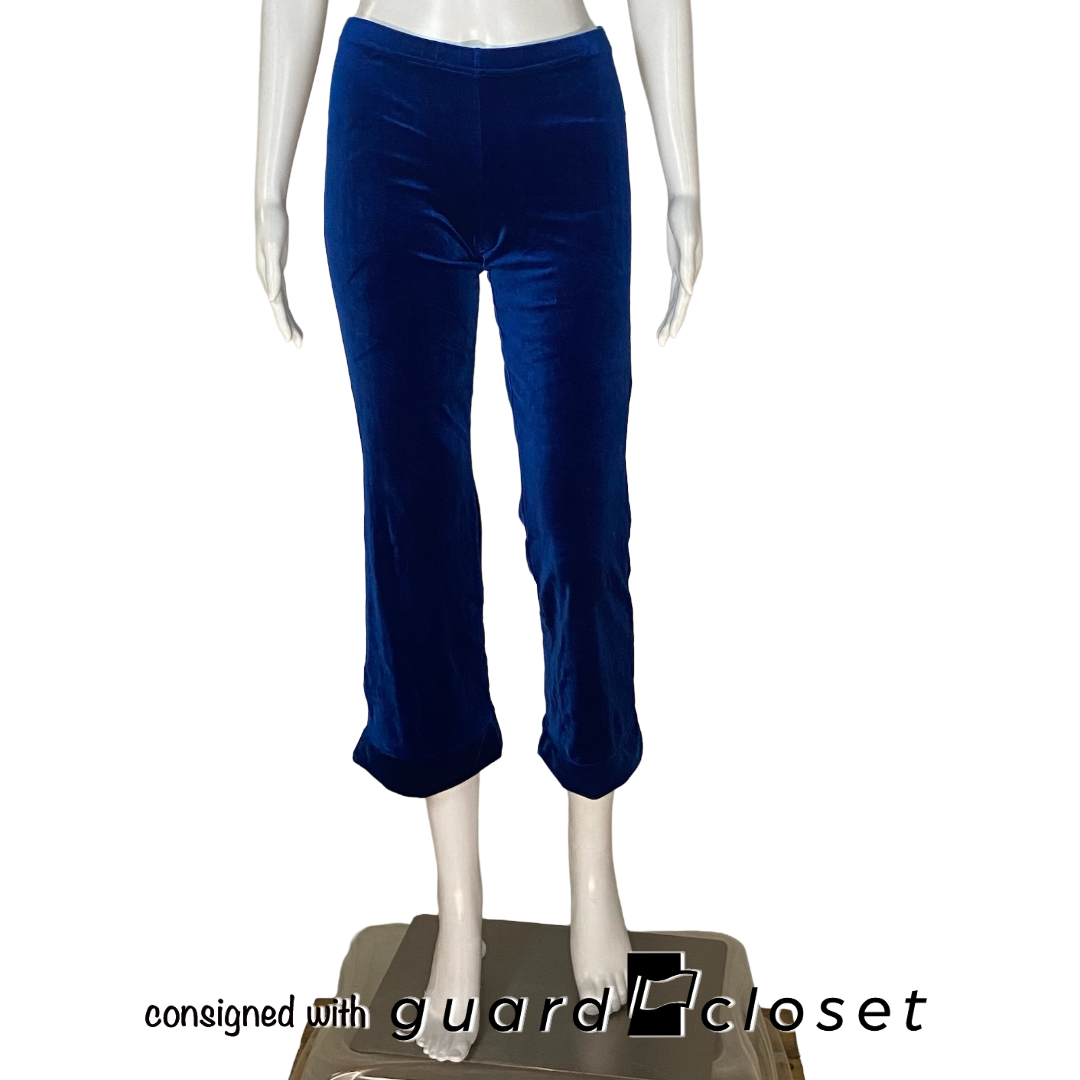 Solid Royal Blue Crop Pants | A Wish Come True | Set of 33