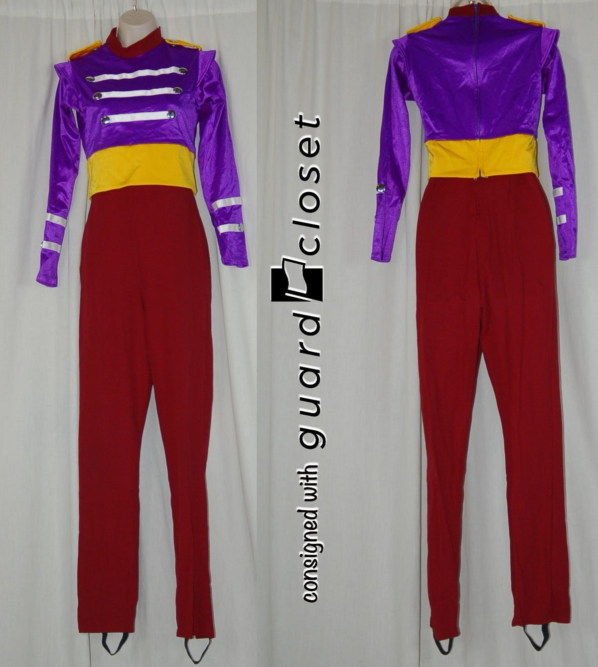 12 total maroon purple gold Christmas holiday toy soldier uniforms by Dance Sophisticates