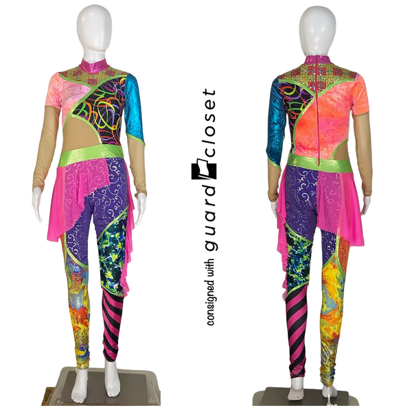 11 Multi Color Neon Long Sleeve Unitards by Creative Costuming & Designs