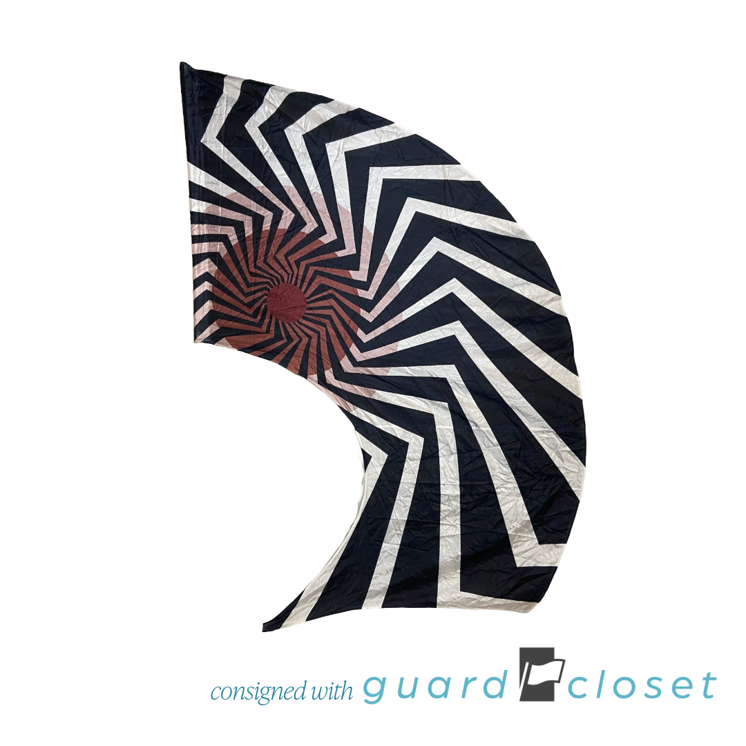 24 Black White Rust Angular Vortex Swing Flags by Band Today