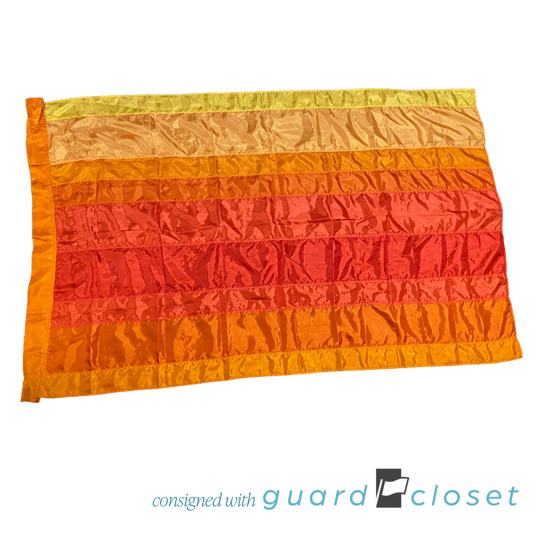 24 Shades of Orange Yellow Horizontal Stripe Flags