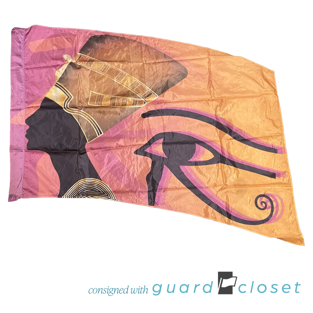 10 Purple Orange Ancient Egypt Eye of Ra Nefertiti Silhouette Flags