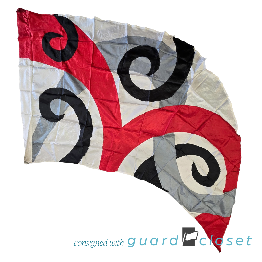 7 White Red Black Gray Flags