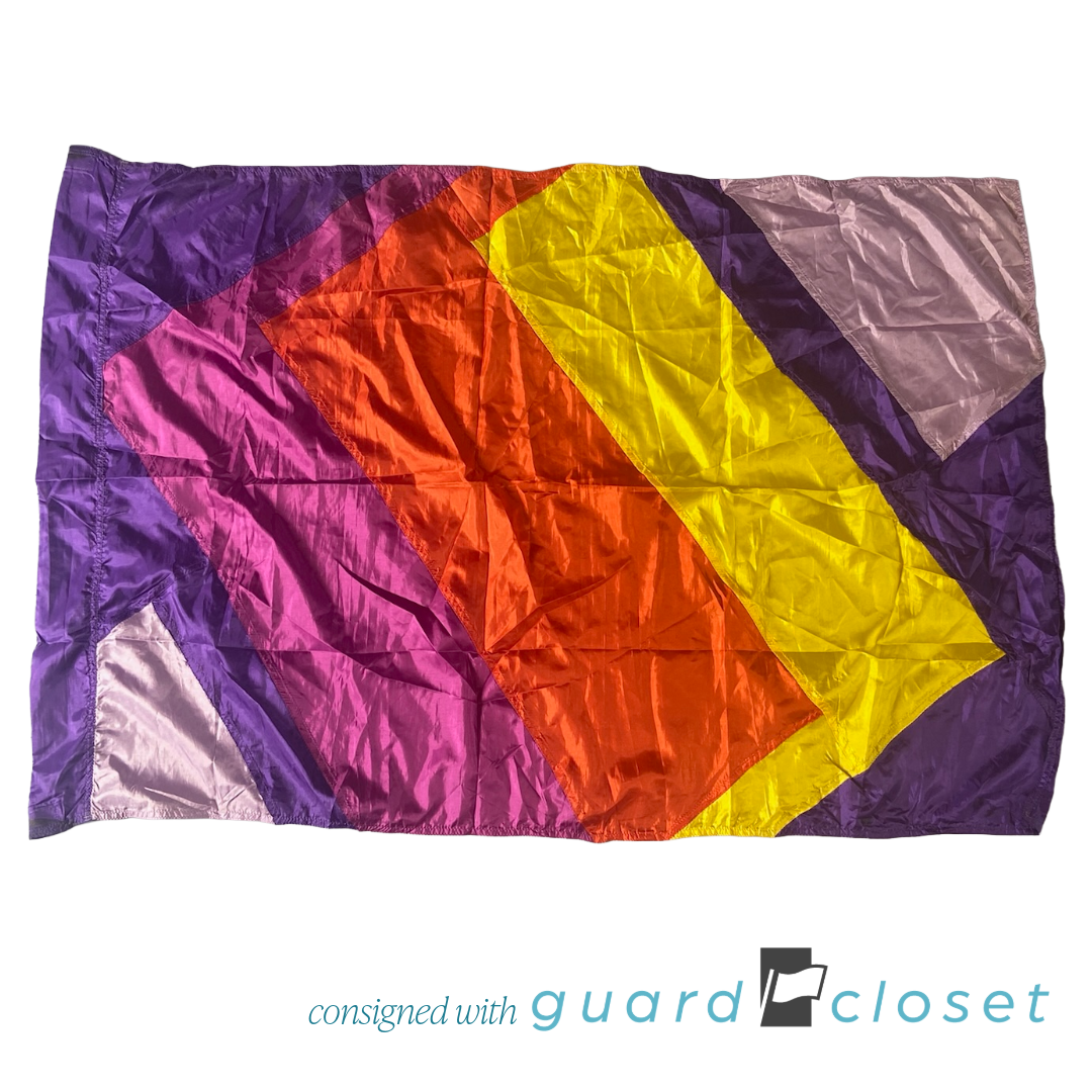 Purple Orange Yellow Angular Flags | Band Shoppe | Set of 10