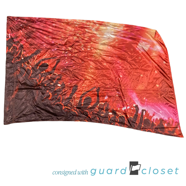 11 Red Rock Concert Cheering Crowd Flags by Field & Floor FX