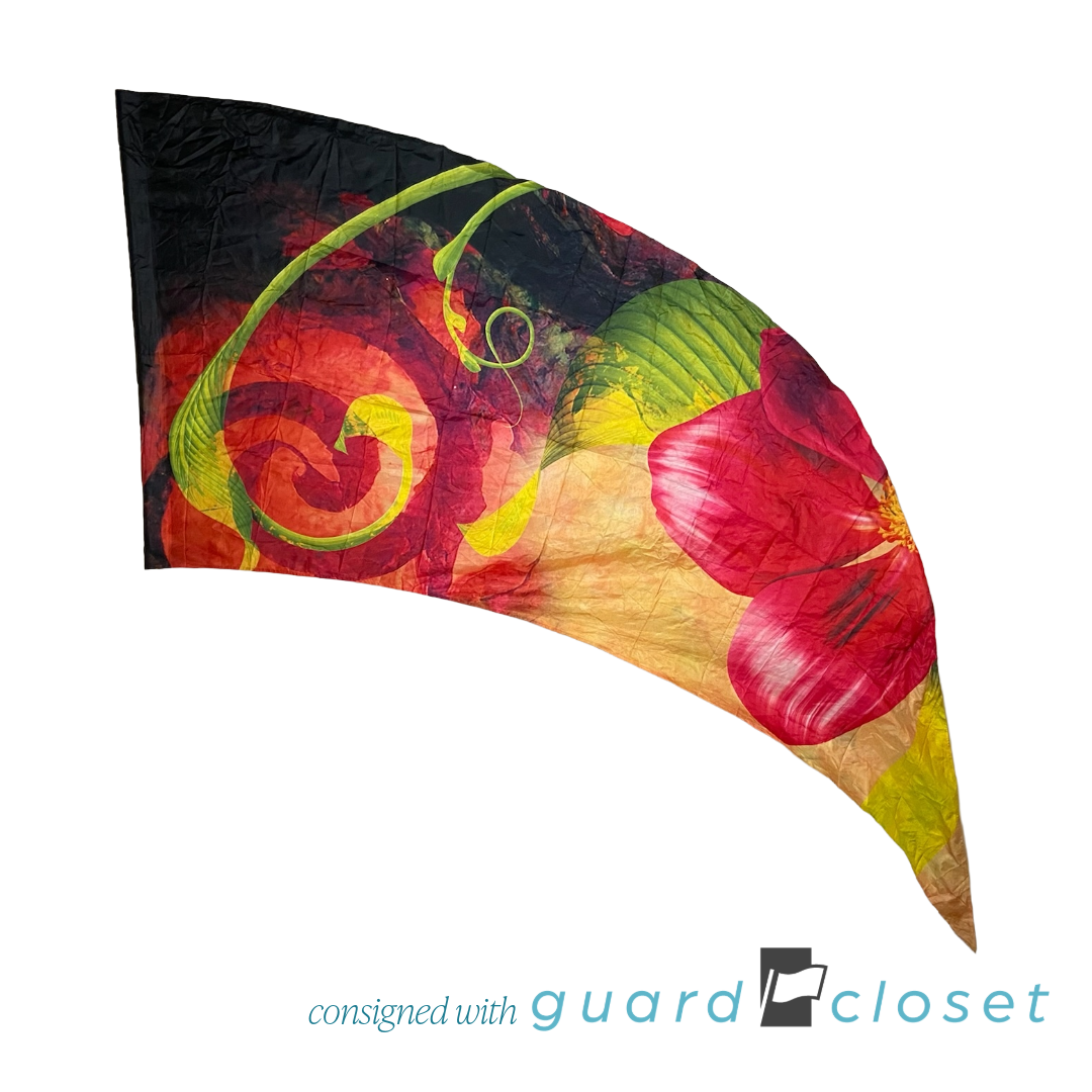 26 Red Black Flower Swing Flags