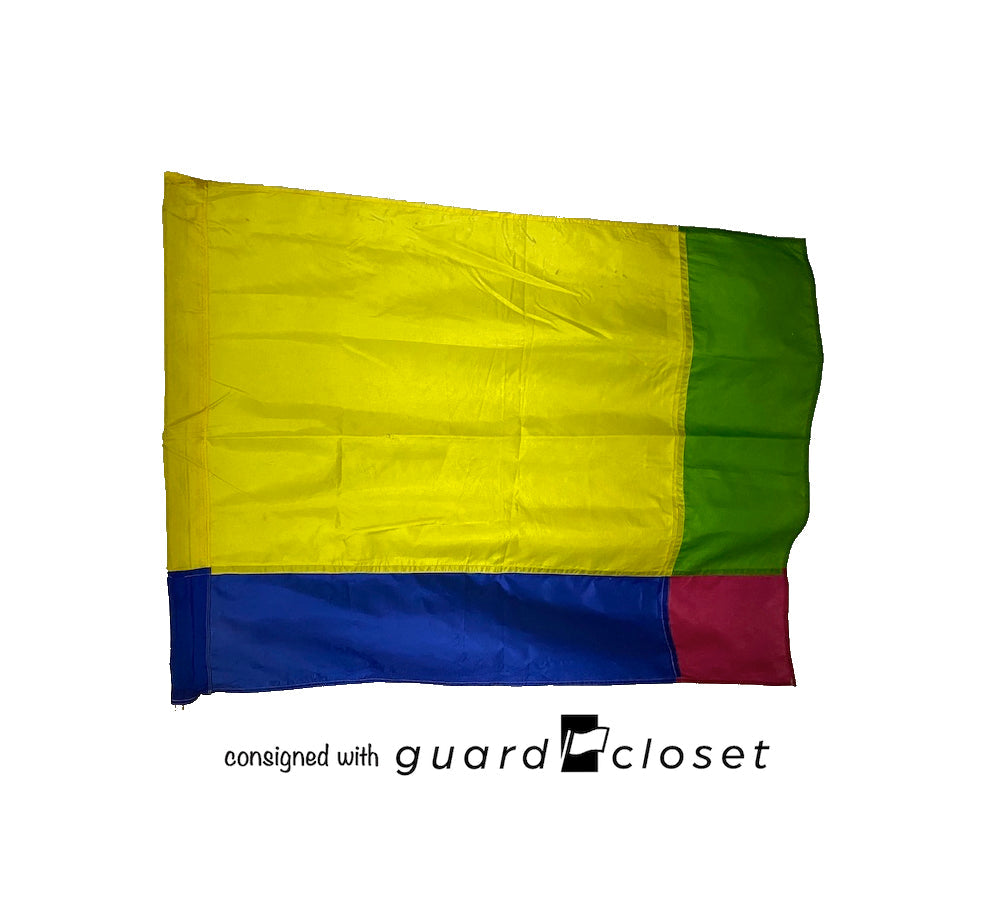 11 yellow magenta green blue block flags
