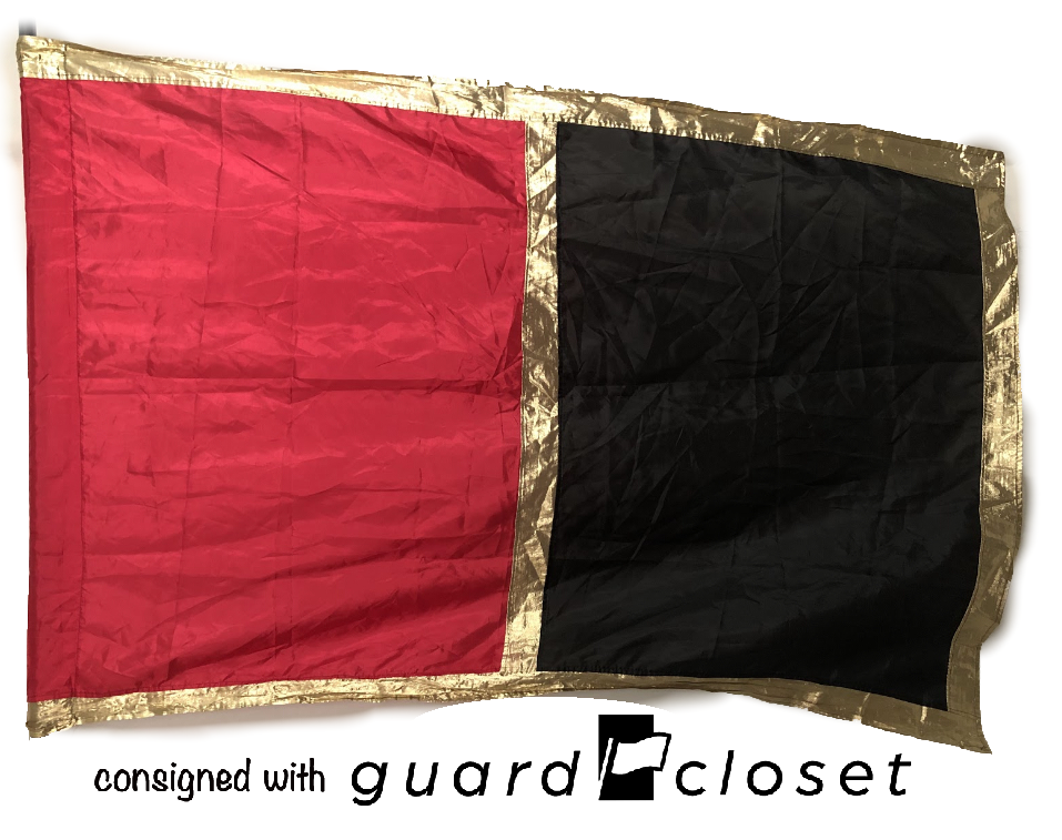 20 red black gold flags