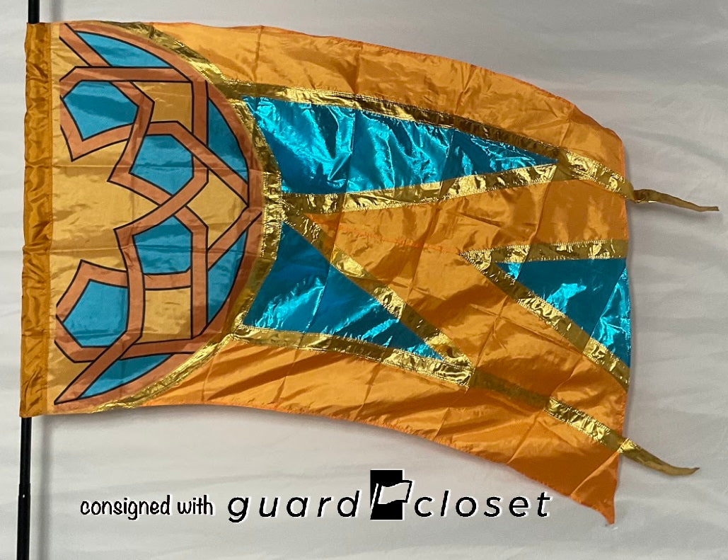 25 gold/teal/orange flags - guardcloset
