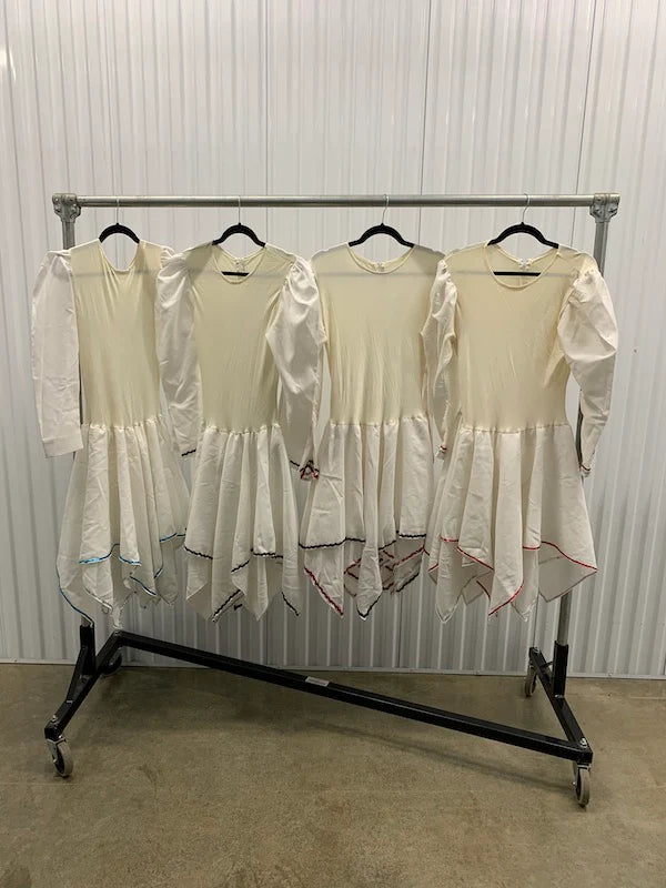 16 total ivory white dresses with sequin trim by Algy