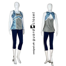 Load image into Gallery viewer, 27 varied light blue silver navy tops + 26 varied bottoms Algy