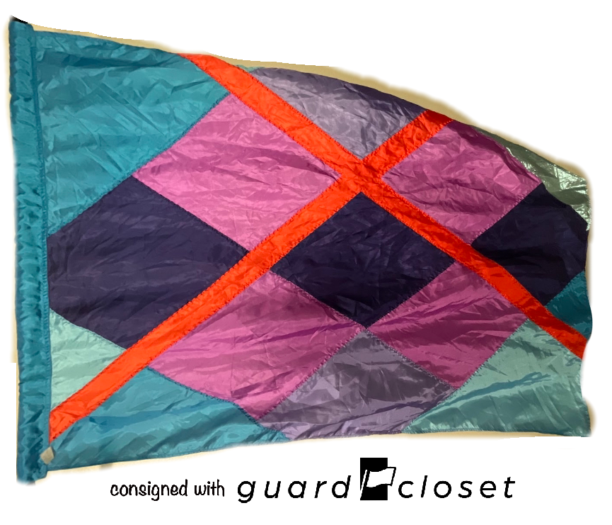 11 cool color orange geometric diamond flags