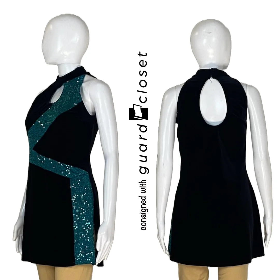 11 Black Teal Halter Style Plus Tunics